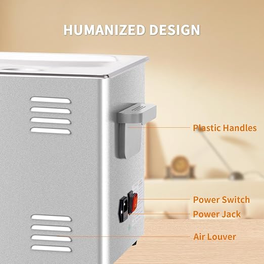 Ultrasonic Cleaner,10L 240W Industrial Sonic Cleaner with Encoded Control, Ultrasonic Engines Cleaner for Gun,Carburetors,Parts,Chain Cleaning (Including Baskets)