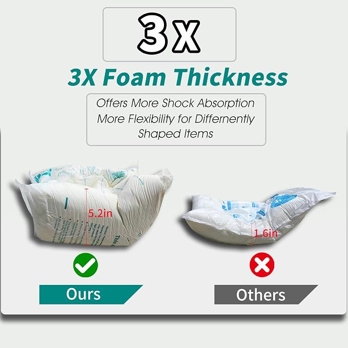 2 Pcs Expanding Foam Packaging for PC, Fragile & Irregular Valuables Items, Electronics, Ceramics. Packing Foam for Shipping & Moving, 14”x16”