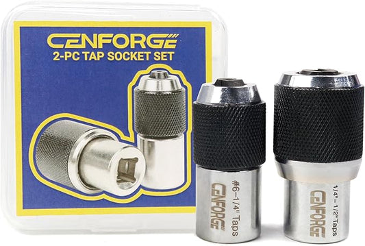 2-PC Tap Socket, Adjustable, 3/8" Drive Tap Sockets for Taps, Reamers, Screw Extractors (3095001)