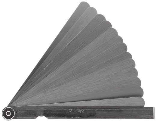 Mitutoyo 184-301S, Thickness Feeler Gage Set with Precision-Calibrated Steel Leaves for Accurate Gap and Clearance Measurement, Durable Construction, and Long-Service Performance | Precision-Calibrated Steel Leaves, Accurate Gap and Clearance Measureme...