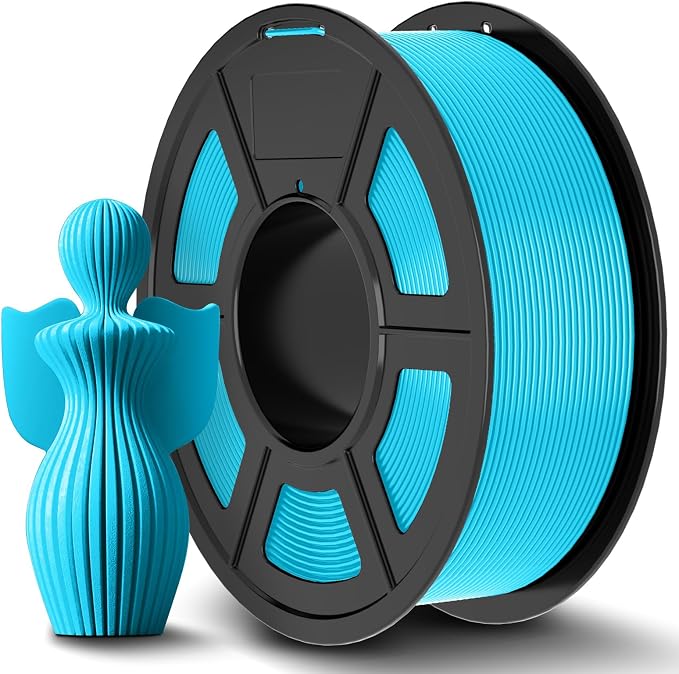 JAYO PLA+ Filament 1.75mm Sky Blue 1.1KG, PLA Plus 3D Printer Filament | Tougher and Stronger, Neatly Wound , Vacuum Sealed, Dimensional Accuracy +/- 0.02 mm, Fit Most FDM 3D Printers