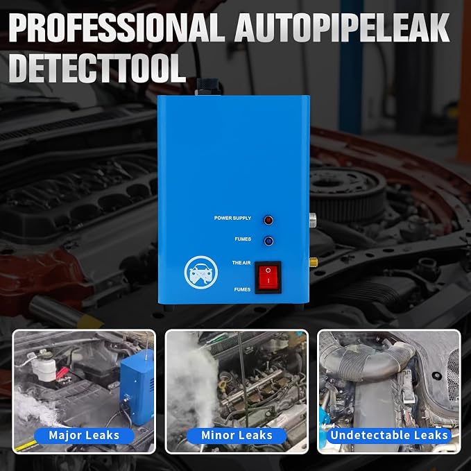 Automotive Smoke Leak Detector, Smoke Machine with Built in Air Pump Pressure Gauge, 12V DC Smoke Leak Detector, Diagnostic Leak Tester Tools for Car, EVAP, Vacuum, Fuel and More Leak Testing