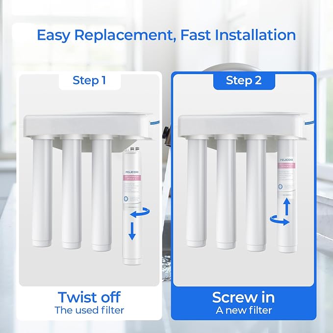 H2O Stage 4 Post Carbon Block CTO Replacement Filter, 1-Pack | Compatible with Pure Blue H2O Stage 4 Post CTO PB-TLRO4CB4T, 4 Stage PB‑TLRO4H50T Reverse Osmosis Water Filtration System