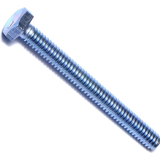 Hard to Find Fastener Tap Hex Bolts, Durable Corrosion-Resistant Steel Hex Head Bolt for Home Improvement, DIY, Construction, 1/4-20 x 2-1/2, Pack of 100