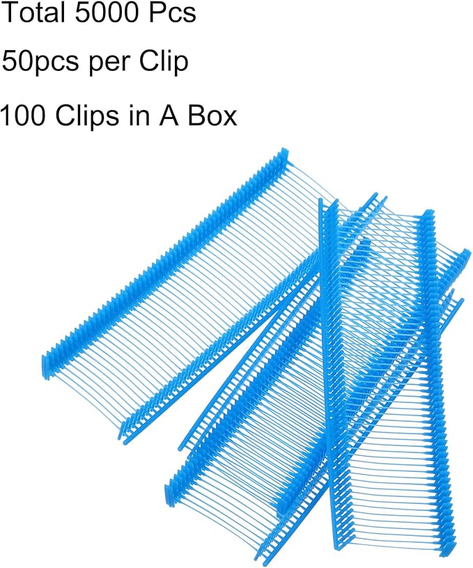 uxcell 25mm Tag Pins 1" Tagging Barbs Clothes Fasteners Tag Attachments for Clothes 5,000pcs, Sky Blue