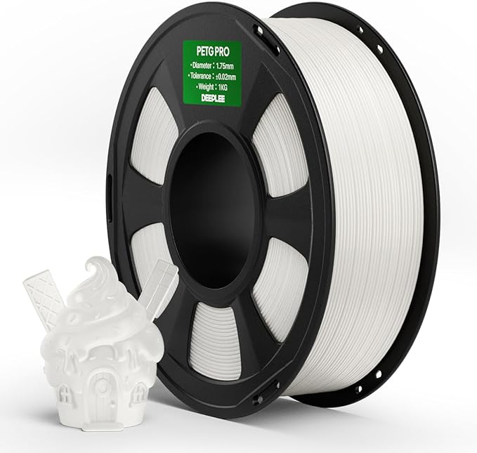 PETG PRO Filament 1.75mm Transparent 1KG, 1.75mm PETG 3D Printer Filaments Enhanced Toughness and Weather Resistance, Fit for Most FDM 3D Printers
