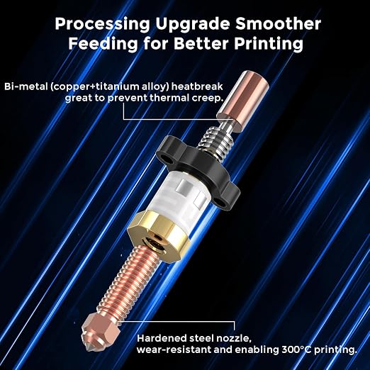 Creality Official CR-10 SE Hotend Kit, Original Ceramic Heating Block Kit 300°C 60W Fast Heating High Thermal Conductivity Ceramics with Hardened Steel Nozzle for Creality CR 10 SE 3D Printer