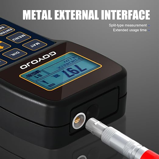 GOYOJO Portable Leeb Hardness Tester -,Hardness Testing Equipment Kit with Test Block, Copper, 7-in-1 HL, HV, HB, HRC, HRB, HRA, HS