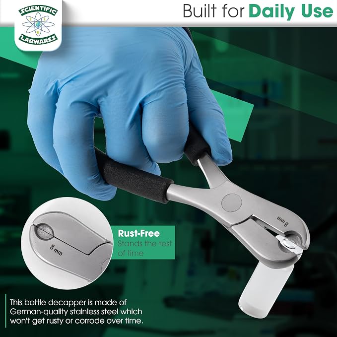Dual Action Decapper Pliers for Decapping Crimped Vials and Bottles Scientific Labwares (8mm and 30mm)