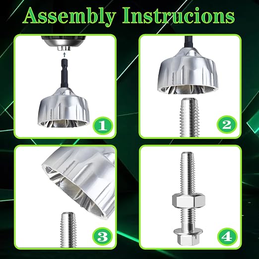 Heavy-Duty Deburring Chamfer Tool with Sharp Tungsten Carbide Blades,Fast Hex Shank Deburr Drill Bit, External Burr Removal for Metal Rod Bolt Pipe 3D Printing PVC in 5/8" to 1-3/8"Diameter(16~35mm)