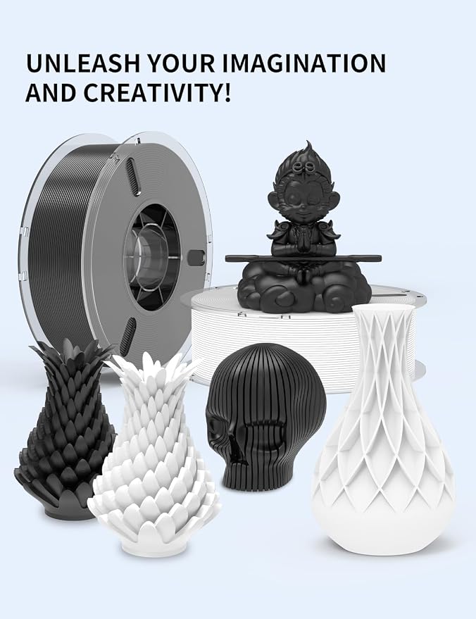 RAMBERY Black PLA Plus 3D Printer Filament 1.75mm 1kg | PLA+ Toughness Upgraded, Neatly Wound, Fit Most FDM Printers