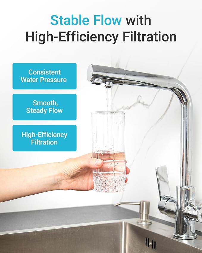 AQUA CREST F-601R Water Filter Cartridge, Replacement for InSinkErator® F-601R Filter Cartridge, NSF/ANSI 42 Certified for More Pure Enjoyment, 2 Pack