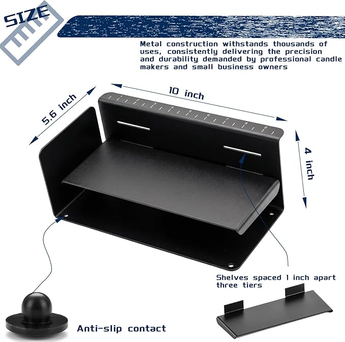 Label Positioning Shelf Candle Label Application Tool for Jars & Bottles Precision Label Positioning System for Manual Labeling Consistent Alignment for Candles, Cosmetics, and Glassware