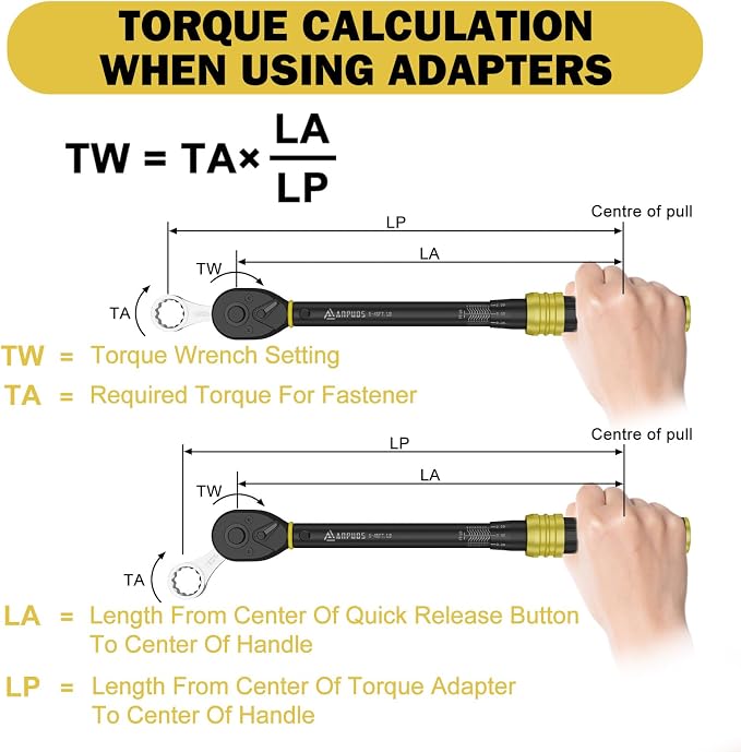 ANPUDS 17 Pcs Metric Torque Adapter Set, 8-22mm, 12-Point Extension, 3/8" | 1/2''+1/4'' + Bit Adapter, Cr-Mo Steel, Torque Wrench Adapter, for Engine Bay, Brake, Suspension & Tight Access, Silver