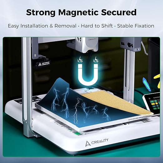 Creality Ender 3 V4 Build Plate 225x250mm Textured PEI Coating Spring Steel Magnetic Ender 3 V4 Bed Plate 3D Printer Build Plate for Creality Ender 3 V4