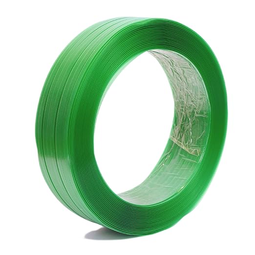 4724ft x 5/8" Green Polyester Strapping Roll of 16" x 6" Core Size，1450lbs Break Strength