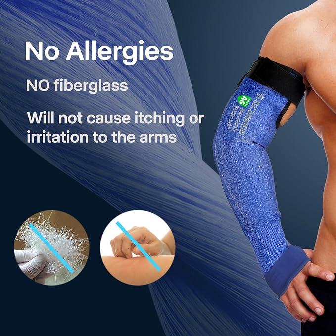 Schwer AIR-SKIN ANSI A6 Cut Resistant Arm Sleeves for Men & Women S902, Non-PFAS Arm Protectors for High Risk Work, UPF50+ UV Protection Cooling Gardening Sleeves for Farming, Lightweight, Breathable