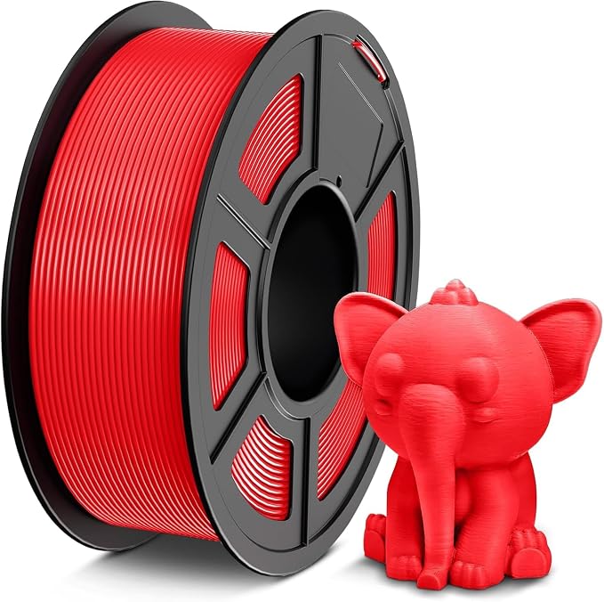 TECBEARS PETG Filament 1.75mm 1KG, 3D Printer Filament PETG, Strong Toughness, 1KG(330M) Filament High Precision, Dimensional Accuracy ±0.02mm,Red