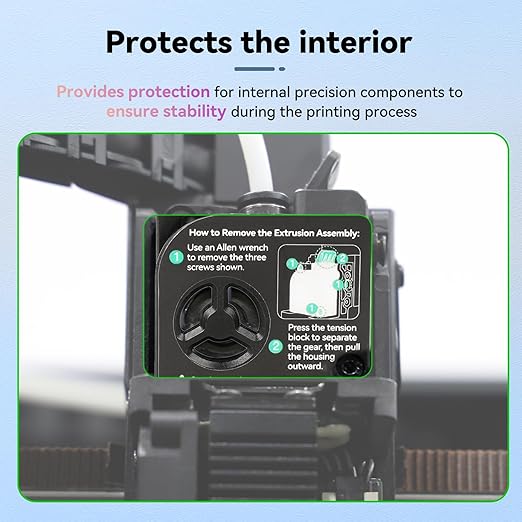Creality K2 Plus Extruder Front Cover, Original Official K2/ K2 Pro Extruder Kit, Support 1.75mm Filament Extruded, K2 Plus Combo Extruder Assembly for Smooth and Precise Feed, Durable 3D Printer Part