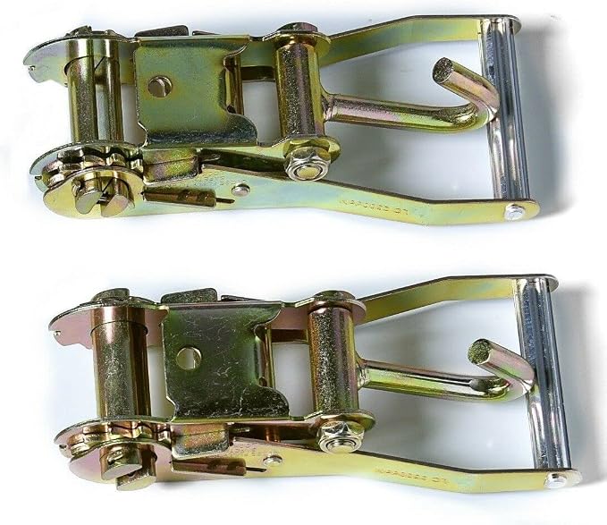 12pc Combo Lasso Wheel Lift Straps 2" Ratchets J Finger Hooks Tow Truck Tie Down - Yellow