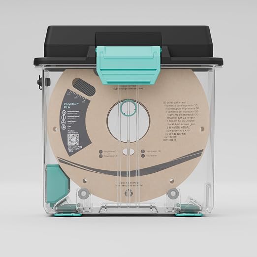 Polymaker PolyDryer Filament Storage Box Only (No Dock), Airtight Moisture Proof 3D Printer Spool Container with Hygrometer for 1kg PLA PETG ABS TPU Nylon, Feed & Print Directly Without Breaking Seal