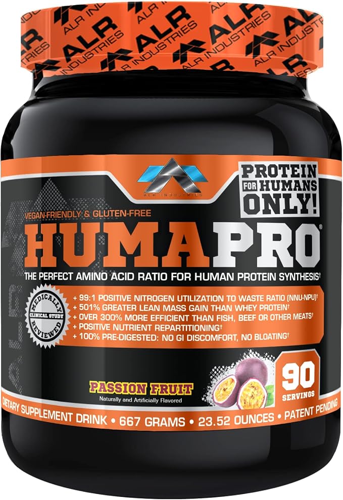 ALR Industries HumaPro Essential Amino Acid Formula | EAA Protein Supplement | Supports Muscle Recovery & Performance | Vegan, Gluten Free | | 90 Servings (Passion Fruit)