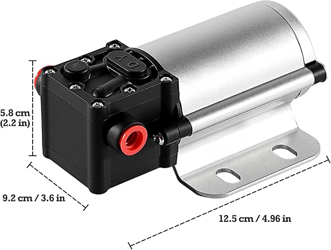 Self-priming Electric Fuel Transfer Pump | 12 Volt 2.67 GPM High Efficiency for Liquids Diesel Kerosene Gasoline Water, with Filter Cartridge
