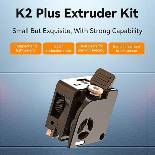 Creality K2 Series Extruder Kit, 3D Printer Dual Gear Filament Feeding Extruder Kit with Built-in Filament Break Sensor for K2, K2 Pro, K2 Plus