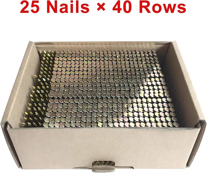 3 1/4 Inch Framing Nails, 21 Degree EG Smooth Shank Plastic Collated Nails for Framing Nailer, 3 1/4 x .131,(1000 per Box)