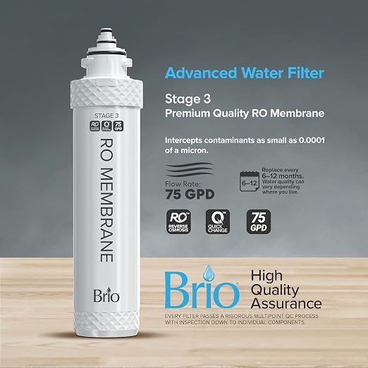 Brio Cartridge - Stage-3: Reverse Osmosis RO Membrane models CLPOU420UVRO4, CLPOU720UVRO4, CLPOU720UVRO4BK, CLPOU720UVRO4BKIOT, CLPOU720UVRO4IOT, CLPOU720UVRO4TN, CLPOU720UVRO4TNIOT, CLPOU720UVRO4X