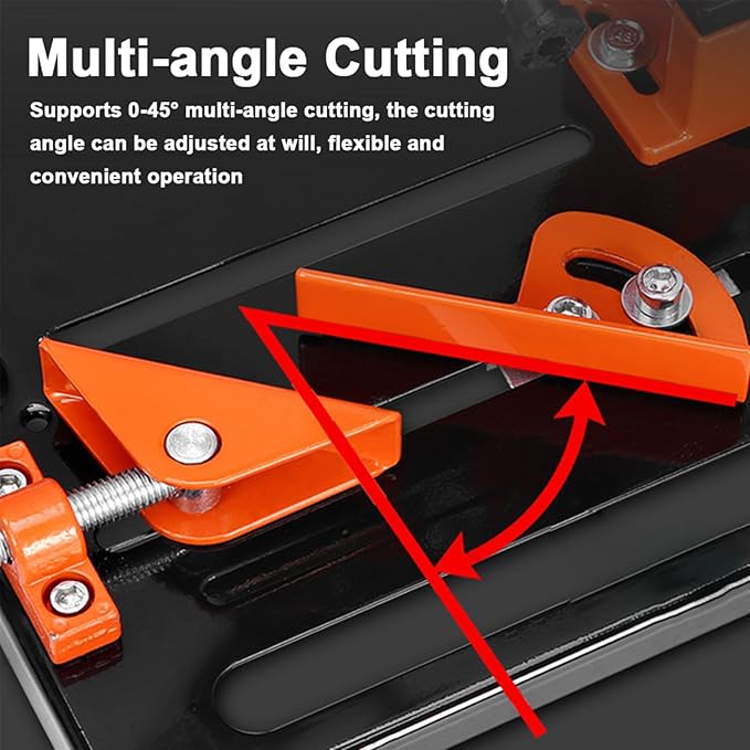 Upgraded Angle Grinder Stand,Adjustable 45 Degree Clamp Angle Grinder Holder Bracket,Aluminum Alloy Multifunctional Cutting Machine Support for 115 to 125 Angles Grinders