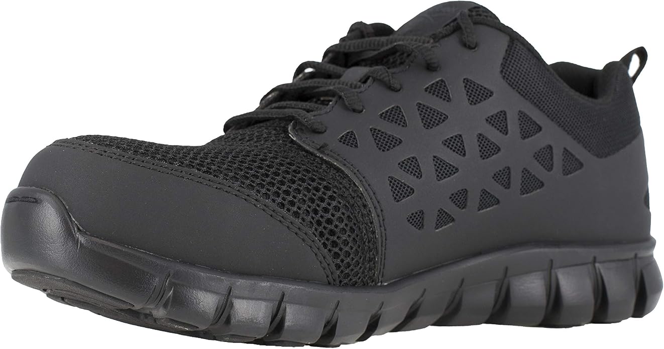 Reebok Mens Rb409 Sublite Cushion Work Safety Athletic Composite Toe Shoe Black