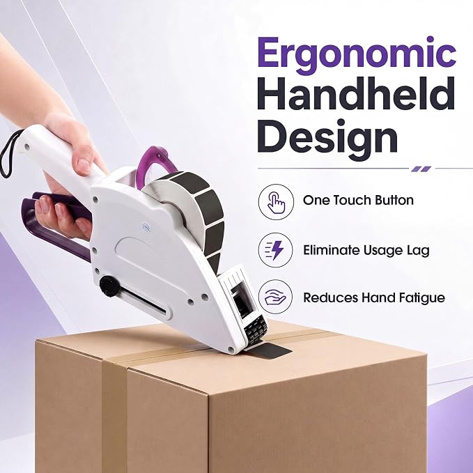 Target Paster Tape Gun, Manual Applicator Label Applicator with 2 Rolls Square Target Pasters Hand Held Portable Sticker Labeler for Retail Store Warehouse Targets Repair Yh-30