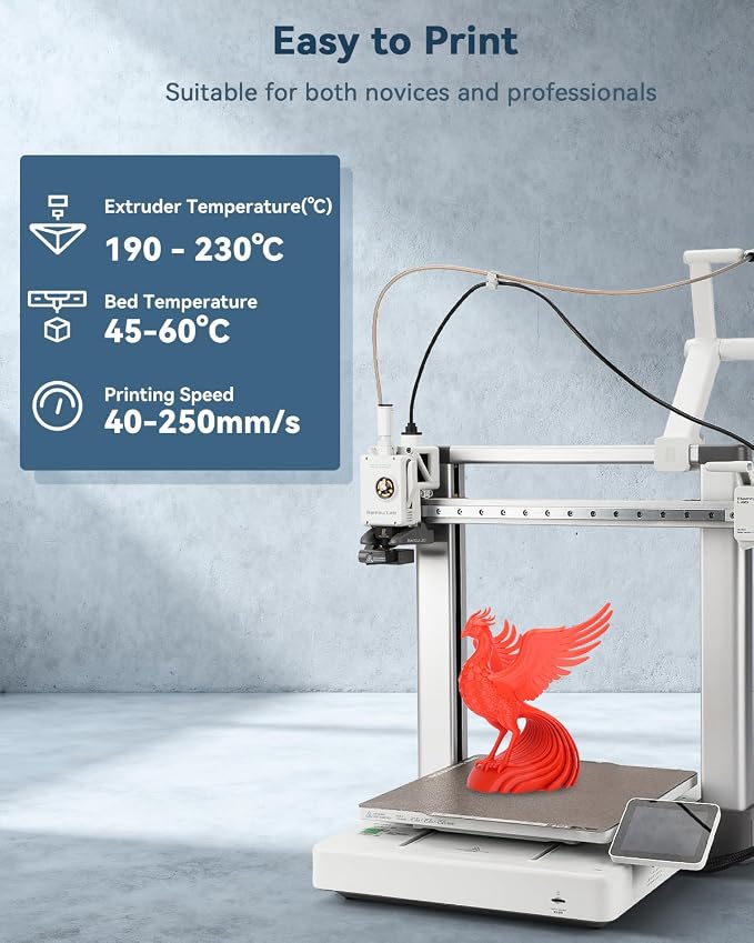 3DHoJor PLA Filament 1.75mm,3D Printer Filament,1kg Cardboard Spool (2.2lbs), Dimensional Accuracy +/- 0.03 mm,Odor Free, Clog Free, No Brittle Filaments,Fit Most FDM 3D Printer,Red