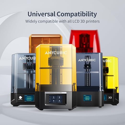 ANYCUBIC Tough Resin 2.0, 3D Printer Resin with Upgraded High Toughness and High Precision, 365-405nm Fast Curing 3D Resin for 4K 8K LCD/DLP/SLA 3D Printing (White, 1kg)