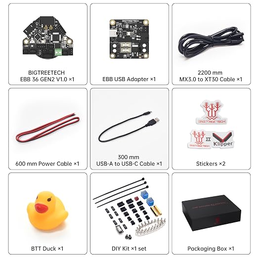 BIGTREETECH EBB 36 GEN2 Extruder Breakout Adapter Board Support CAN & USB Communication for Nema14 36mm Stepper Motor