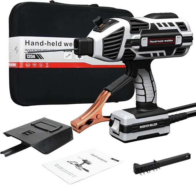 TRQWH Portable Welder Machine 110V ARC Handheld Welder & Auto Darkening Welding Helmet