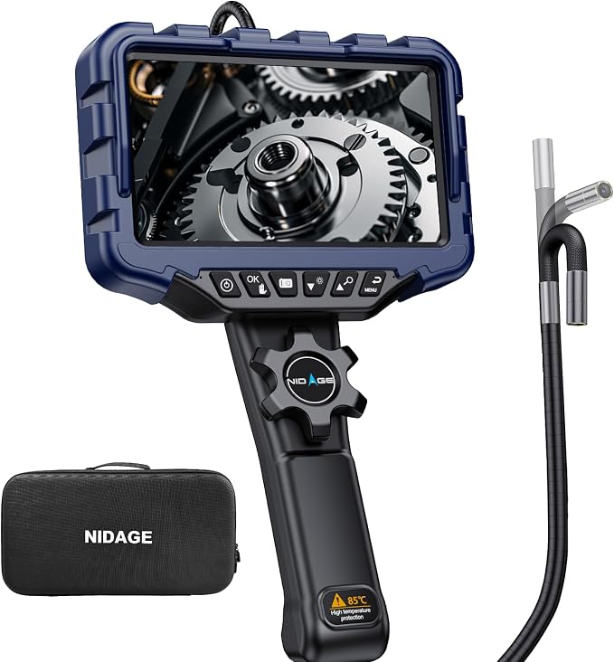 3.9mm Ultra Thin Borescope & 7'' IPS Two-Way Articulating Borescope