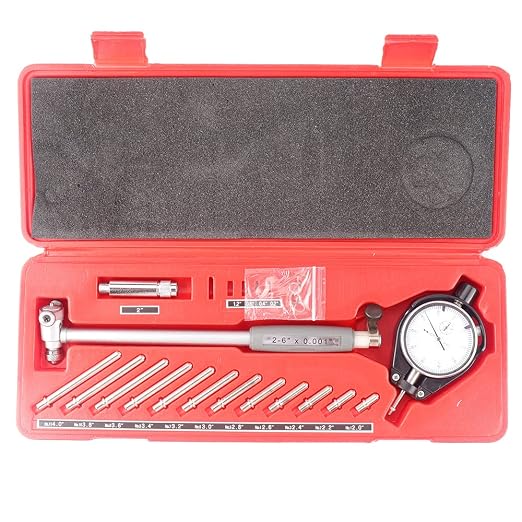 Dial Bore Gauge Set Range 2.0"-6.0" Diameter Indicator Measuring Engine Cylinder Tool Kit