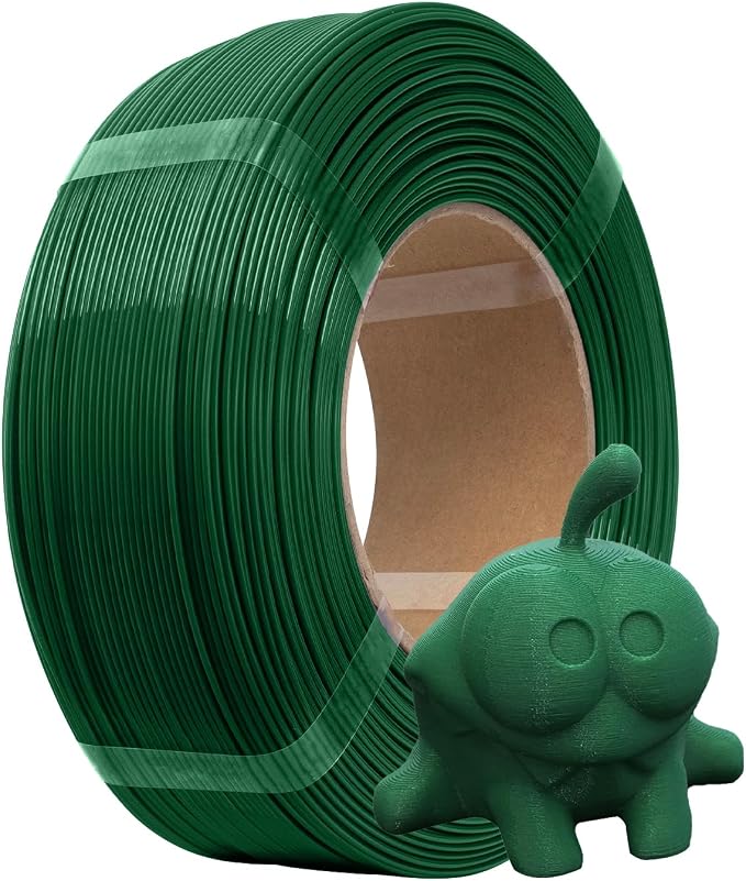 eSUN PLA+ Refilament 1.75mm, 3D Printer Refill PLA Plus, Dimensional Accuracy +/- 0.03mm, 1KG Spoolless 3D Printing Filament for 3D Printers, Pine Green