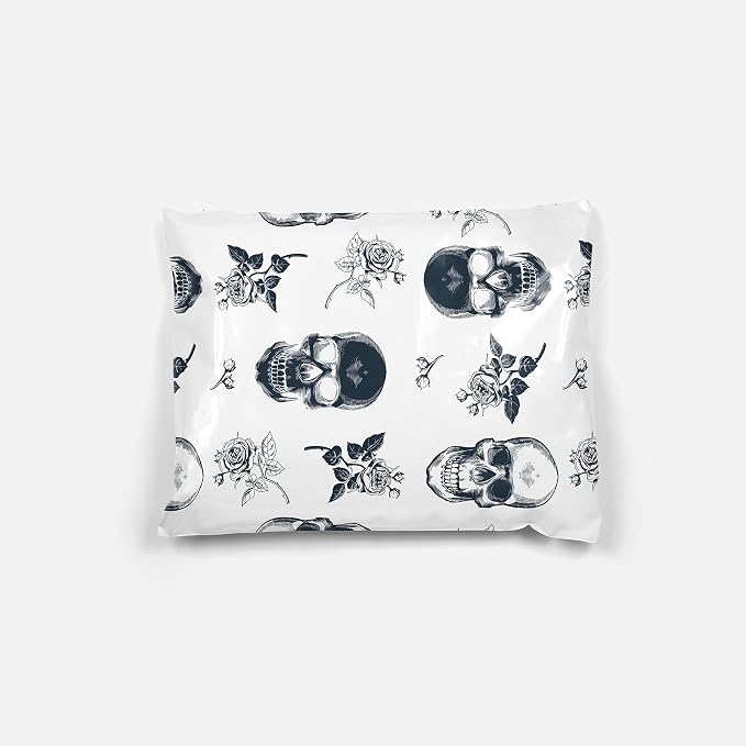 14x19 Poly Mailers – Skull Rose – Waterproof, Tear-Resistant Shipping Bags with Adhesive Seal – 100 Pack – Package Mint