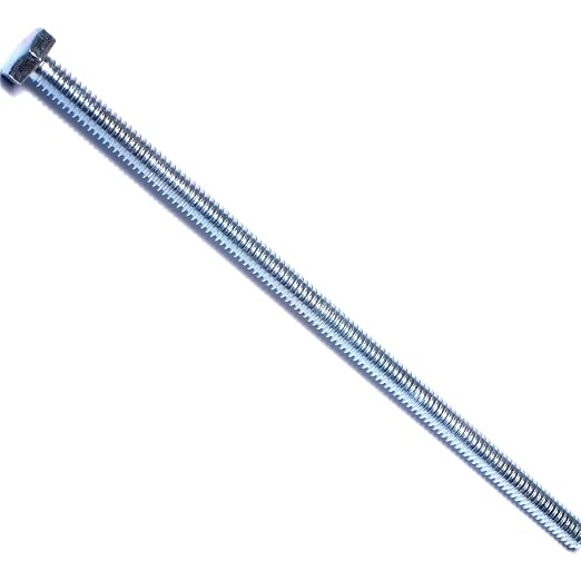 Hard to Find Fastener Tap Hex Bolts, Durable Corrosion-Resistant Steel Hex Head Bolt for Home Improvement, DIY, Construction, 1/4-20 x 6, Pack of 50