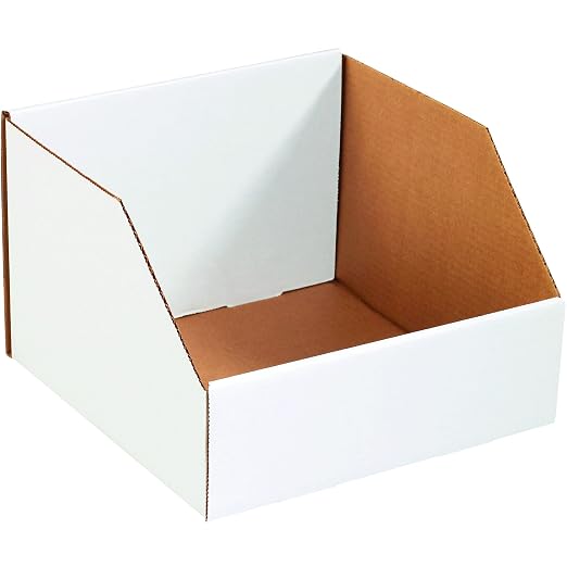 Box USA BBINJ181810 Jumbo Open Top Bin Boxes, 18" x 18" x 10", Oyster White (Pack of 25)