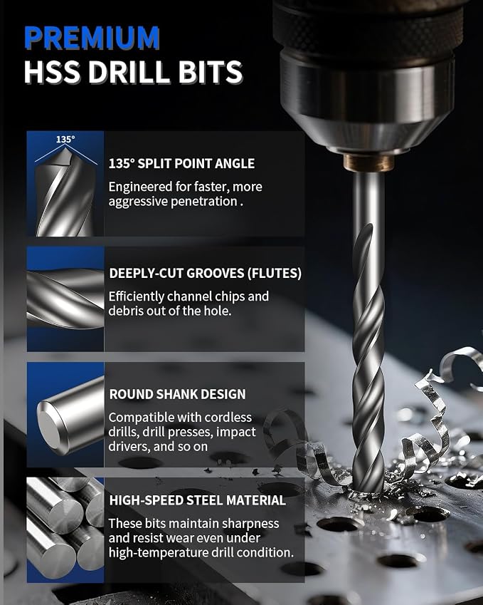 M8 x 1.25 Metric Thread Repair Kit, with HSS Drill Bit, Tap, Counterbore & Installation Driver, M8 x 1.25 Solid 304 Stainless Steel Inserts (10 Pcs, 9.4 mm Length)