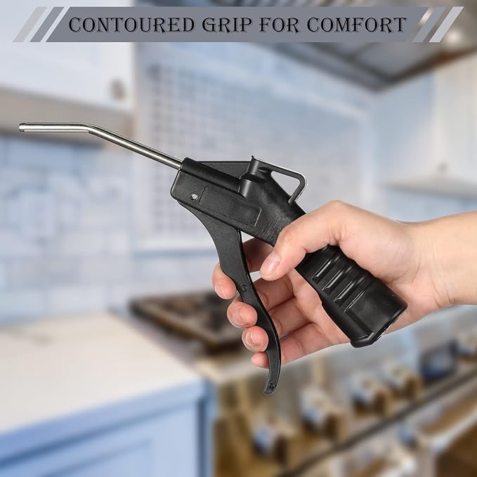Honoson 2 Pcs Air Nozzle Blower Gun Pistol Grip Air Blow Tool Compressor Accessories for Industrial Household Mechanics (Black)