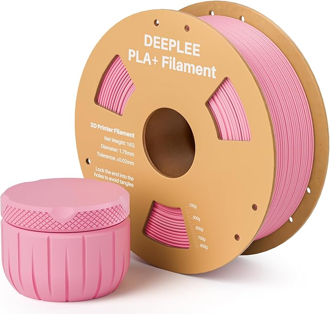 PLA+ 1.75mm 3D Printer Filament, PLA Plus with Dimensional Accuracy +/- 0.02mm, Higher Strength and Toughness, Neatly Wound, No Clogging, Fits for Most FDM 3D Printers, 1KG Pink