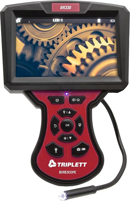 Triplett BR330 High Definition Auto Focus Borescope with Waterproof and Dustproof (IP67) 9mm Inspection Camera