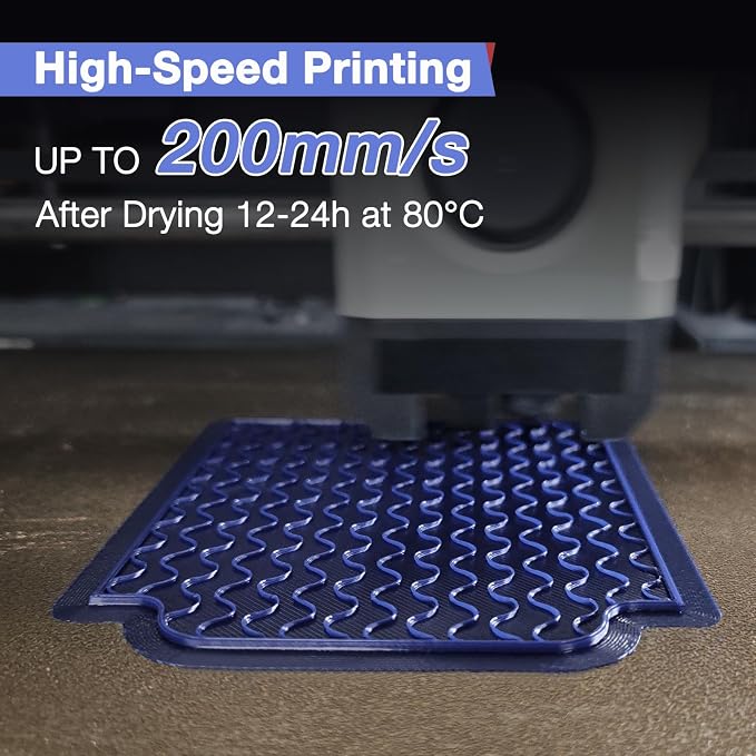 YXPOLYER Nylon Filament PA6 Blue Easy PA 3D Printing Filament 1.75mm 1kg | Easy to Print, AMS Compatible Spool, Engineering-grade, Low Warp, FDM Printers, Pre-dried, High Speed Low Temp Printing