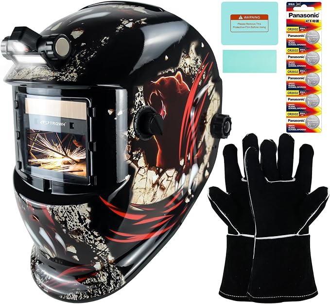 TRQWH Auto Darkening Welding Helmets for Men with Light Welding Hood & Welding Tools Backpack for Men Extreme Gear Pack