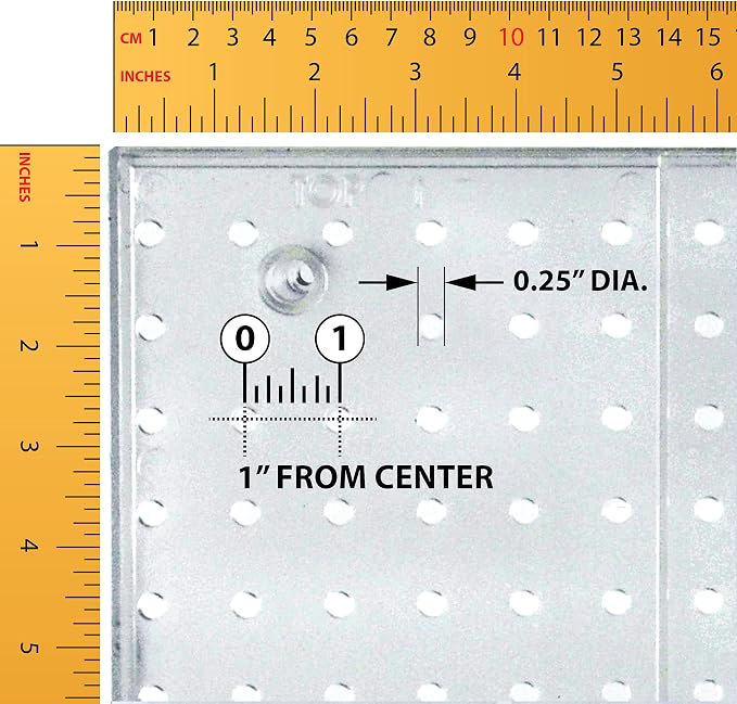 Azar Displays 900988-CLR 125-PIECE PEGBOARD ORGANIZER KIT (2-24"X 24"), Clear